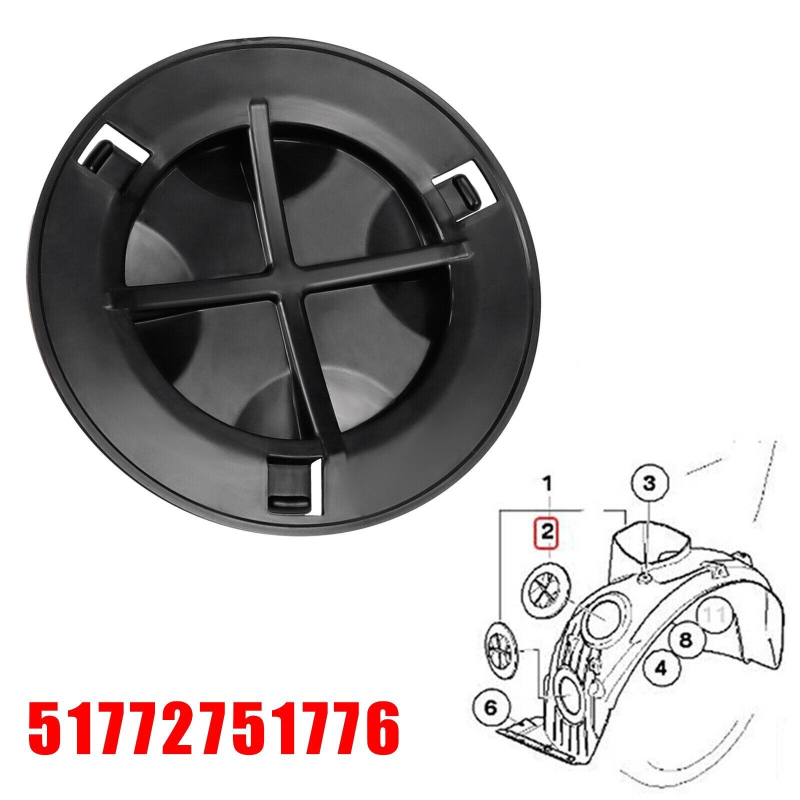 KAIZDE ABS Fender Liner Cover 51772751776 za BMW Mini R55/R56/F55/R60 (07-17)