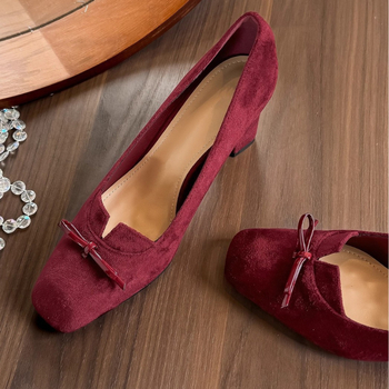 Ženske Mary Jane cipele, kvadratni nos, 6–8 cm debeli pet, gornji dio: Super Fiber