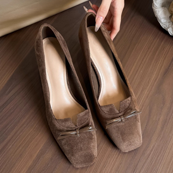 Ženske Mary Jane cipele, kvadratni nos, 6–8 cm debeli pet, gornji dio: Super Fiber