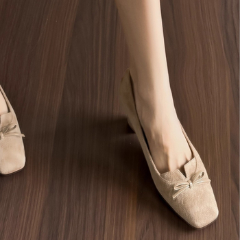 Ženske Mary Jane cipele, kvadratni nos, 6–8 cm debeli pet, gornji dio: Super Fiber