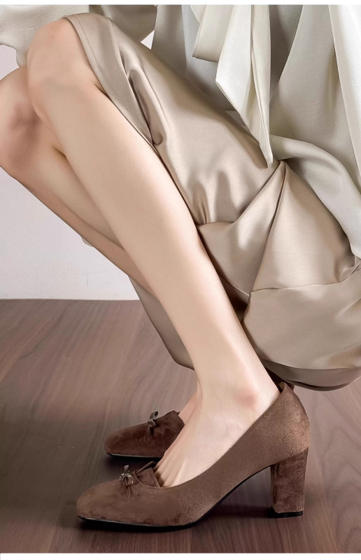 Ženske Mary Jane cipele, kvadratni nos, 6–8 cm debeli pet, gornji dio: Super Fiber