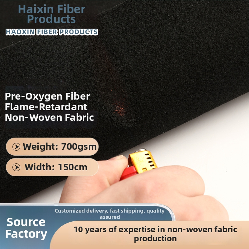 Predoxidovaná ohňovzdorná nešitá netkaná textília pre automobilové strechy, ihlový prešitý bavlna, polypropylén, 700 g/m²