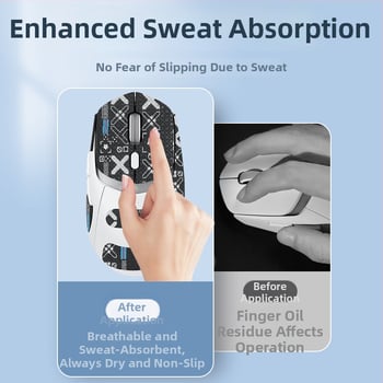 Αντιολισθητικό αυτοκόλλητο ποντικιού Logitech G309 – απορροφά τον ιδρώτα, αδιάβροχο και ανθεκτικό στη φθορά, πλήρες κάλυμμα παλάμης/πλάτης