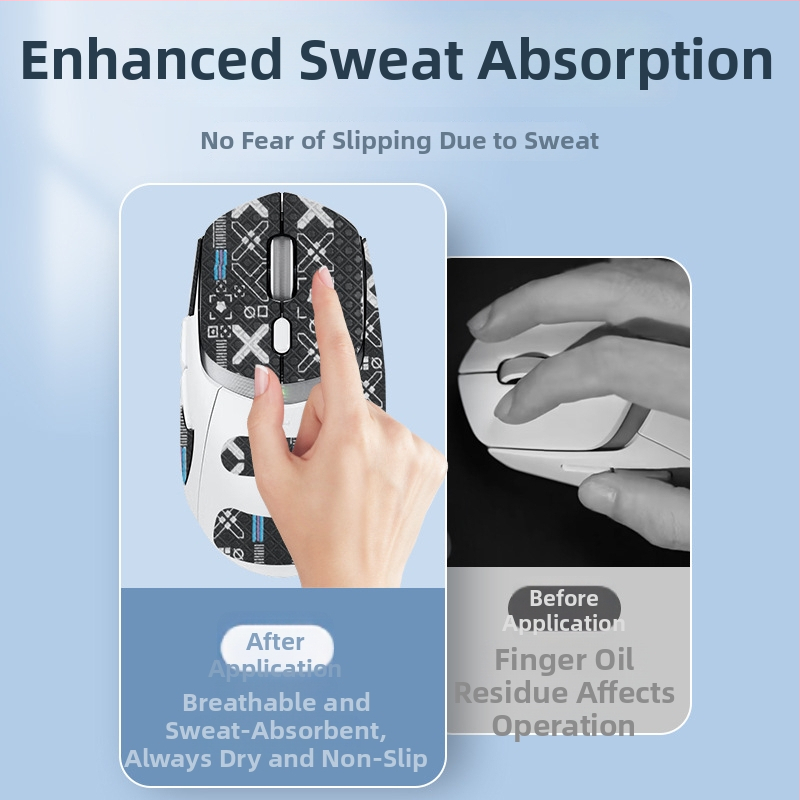 Αντιολισθητικό αυτοκόλλητο ποντικιού Logitech G309 – απορροφά τον ιδρώτα, αδιάβροχο και ανθεκτικό στη φθορά, πλήρες κάλυμμα παλάμης/πλάτης