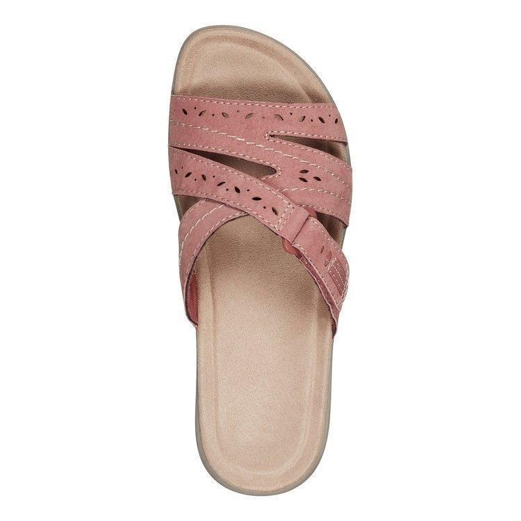 Ženske sandale s jednim remenom – gornji dio: platno, potplat: guma, unutarnji materijal: imitacijska koža, zatvaranje: slip-on, prozračnost