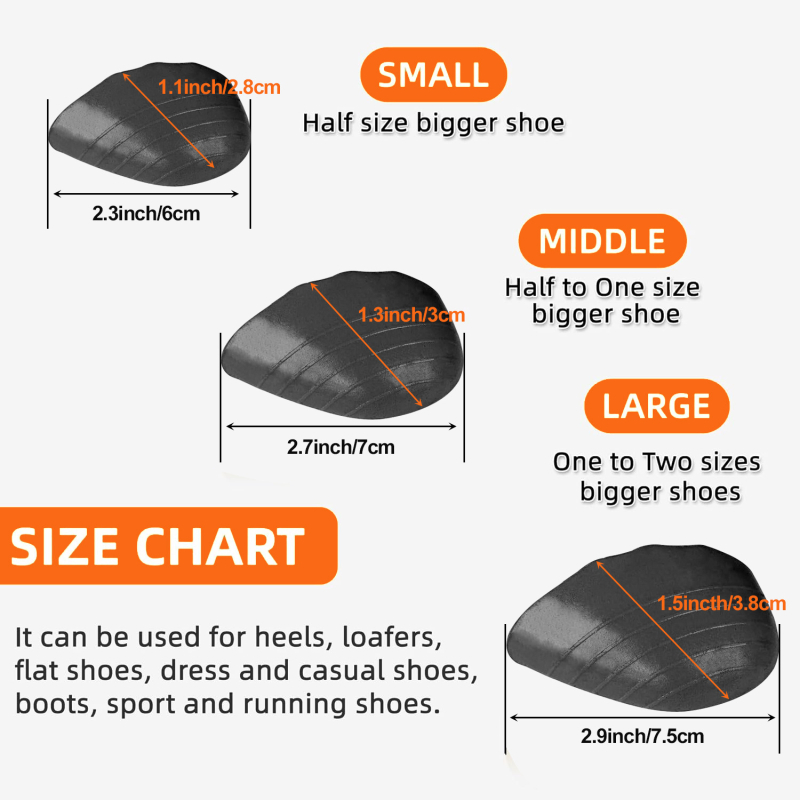 Uložak za prilagodbu veličine obuće s zaštitom prstiju, ublažavanje boli, protiv klizanja i padova za visoke pete i čizme; materijal PU; kompatibilan s tenisicama, kožnim cipelama, čizmama, casual, toplim i platnenim cipelama