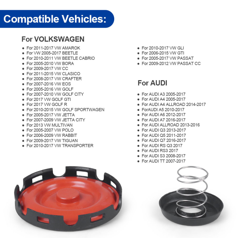 Aksesorij dijafragme poklopca ventila za Audi A3/A4 (2005-2017) – ABS – Dyno Racing – Modeli: 917-064, 06H103495E, 07K103469F, 07K103469G, 07K103