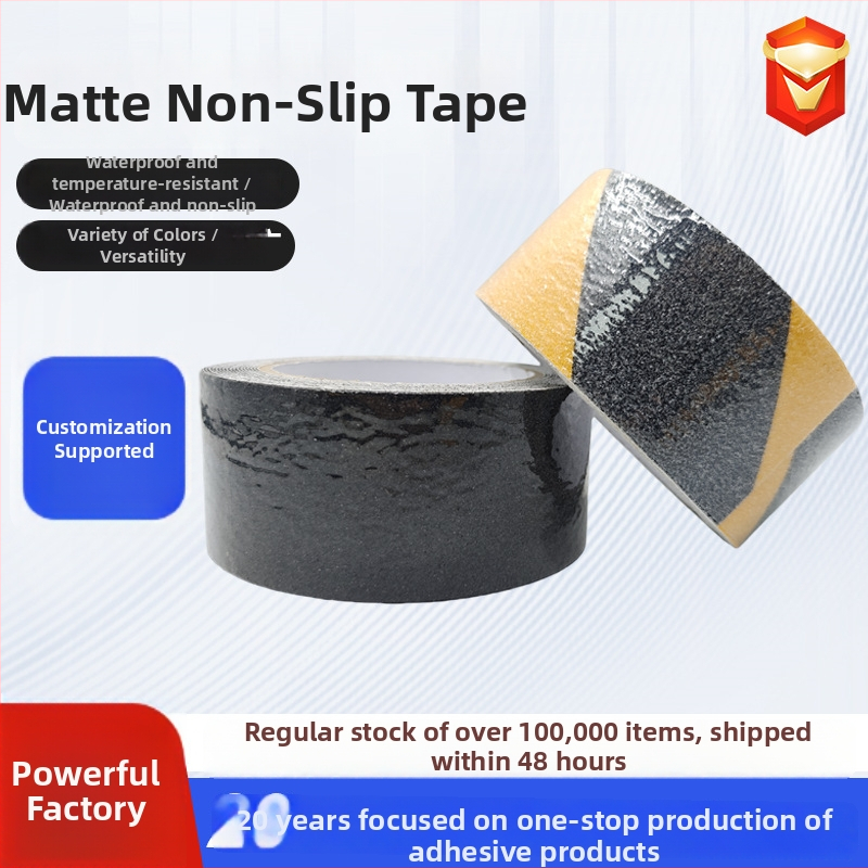 Matte anti-slip PVC szalag lépcsőkhöz és fürdőszobai padlókhoz, vízálló és kopásálló, akril ragasztó, -10°C-tól 70°C-ig