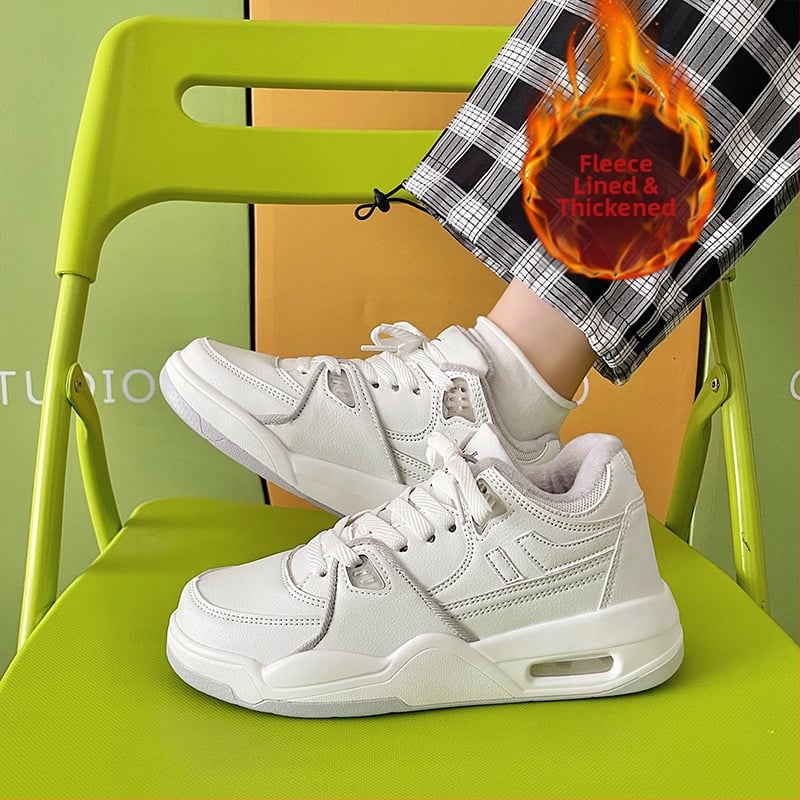 Unisex tenisice s fleece podstavom i platformom, zračni jastuk, protuklizna potplat, prednje vezanje