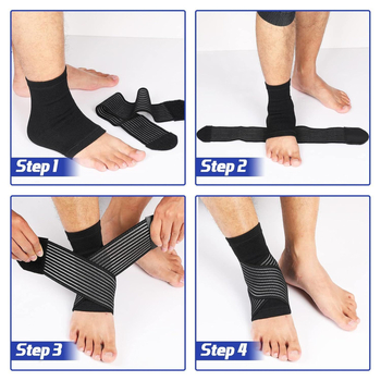 Глезенна ортеза от нейлон, дишаща, регулируема опора, подходяща за футбол