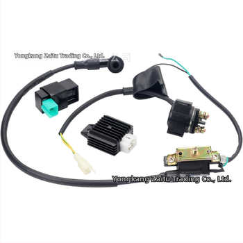 Sada elektrických komponentov pre terénny motocykel/ATV s relé zapaľovania a stabilizátorom napätia pre motory 50-110cc