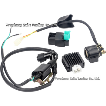 Sada elektrických komponentov pre terénny motocykel/ATV s relé zapaľovania a stabilizátorom napätia pre motory 50-110cc