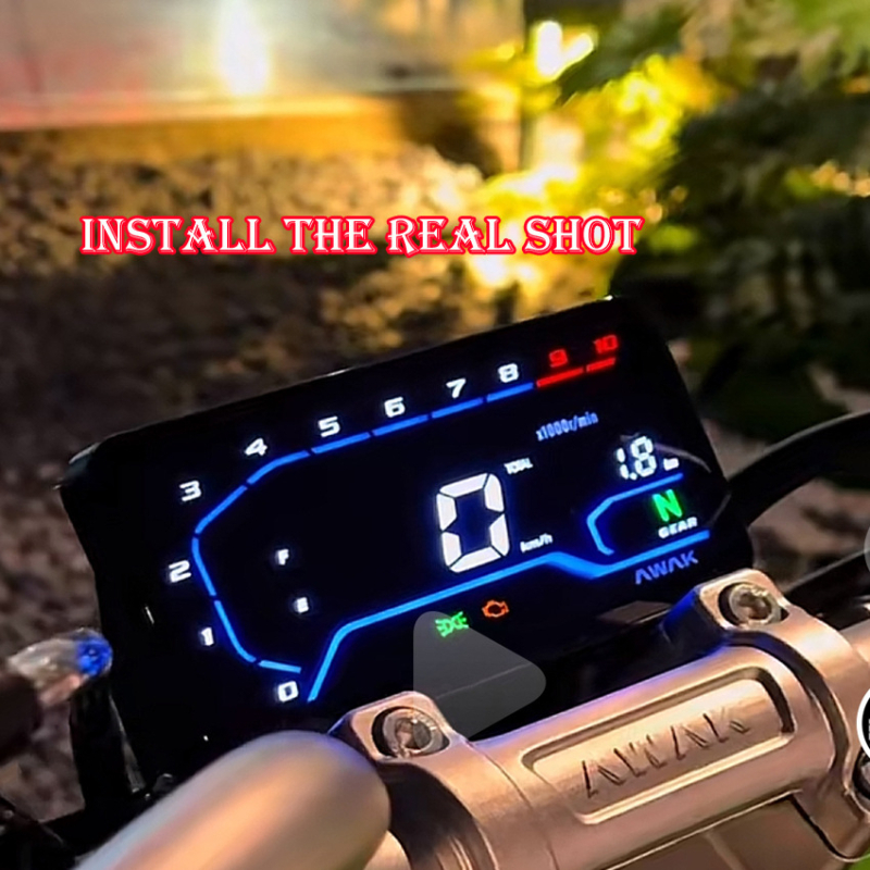 AK125 Moto Digitalni Instrument Ploča – Ravna Ploča, 12V, Općenito Za Motore, Elektronički Brojač