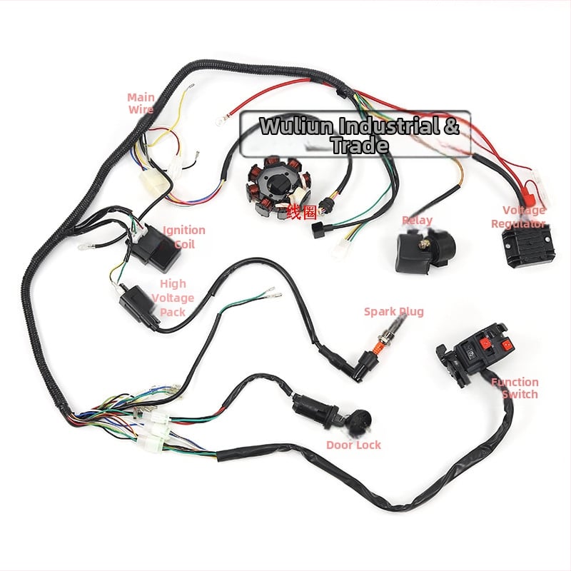 ATV káblový zvod a zostava spínačov CG125/150/250cc - 12V