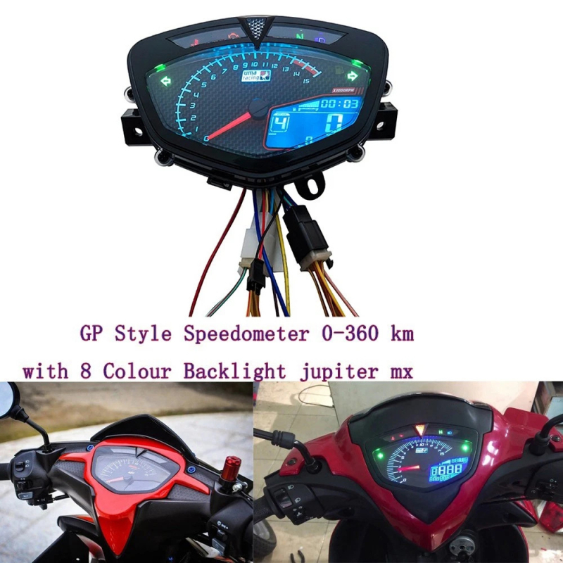LED instrument ploča za motocikl Yamaha LC135 s odometrom (SRX; model LC135; kompatibilno LC135; artikl C8-3; napon: standardni)