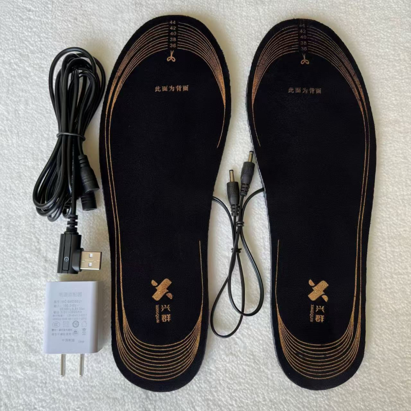 USB grijane uloške s prilagodljivim dizajnom; baršunasta gornja stranica, EVA taban, unisex, za kućnu uporabu