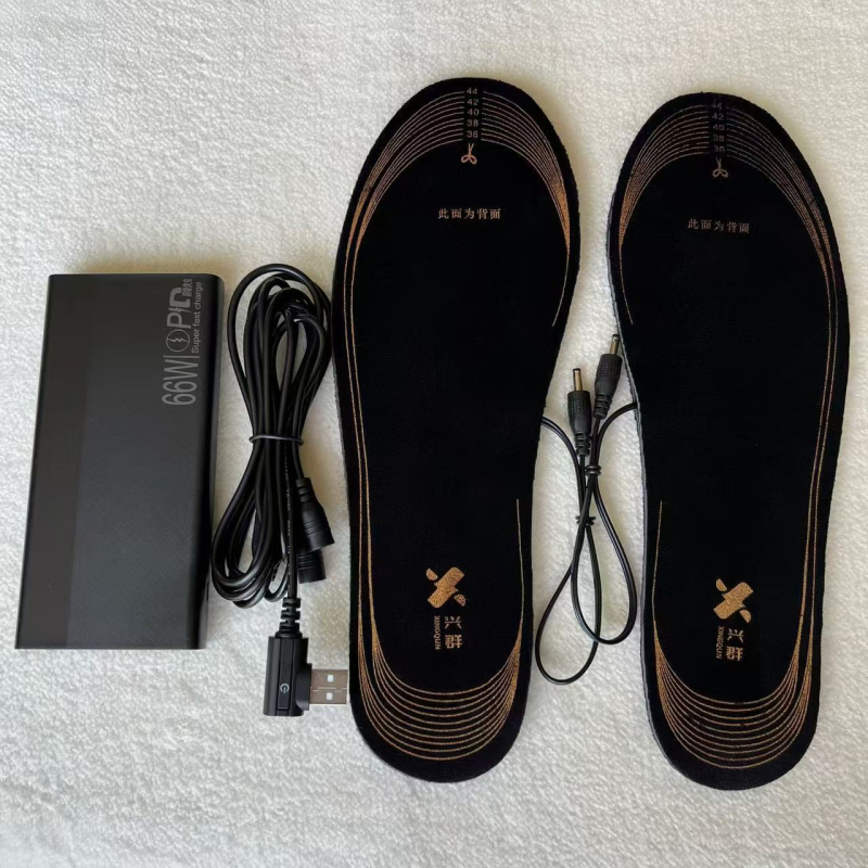 USB grijane uloške s prilagodljivim dizajnom; baršunasta gornja stranica, EVA taban, unisex, za kućnu uporabu