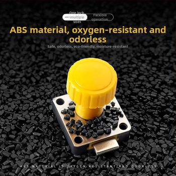 Mechanikus szekrényzár forgatható fogantyúval (Modell 138; Anyag: cink ötvözet + műanyag; Alkalmas fiókos és tároló szekrényekhez; Márka: Dingsen)