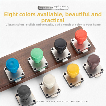 Mechanikus szekrényzár forgatható fogantyúval (Modell 138; Anyag: cink ötvözet + műanyag; Alkalmas fiókos és tároló szekrényekhez; Márka: Dingsen)