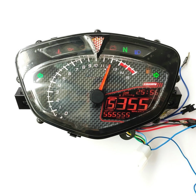 LC135 LCD instrument s kabelom za podešavanje, pokazivač okretaja i razine ulja, 12V, 1W, 7 boja prijelaza