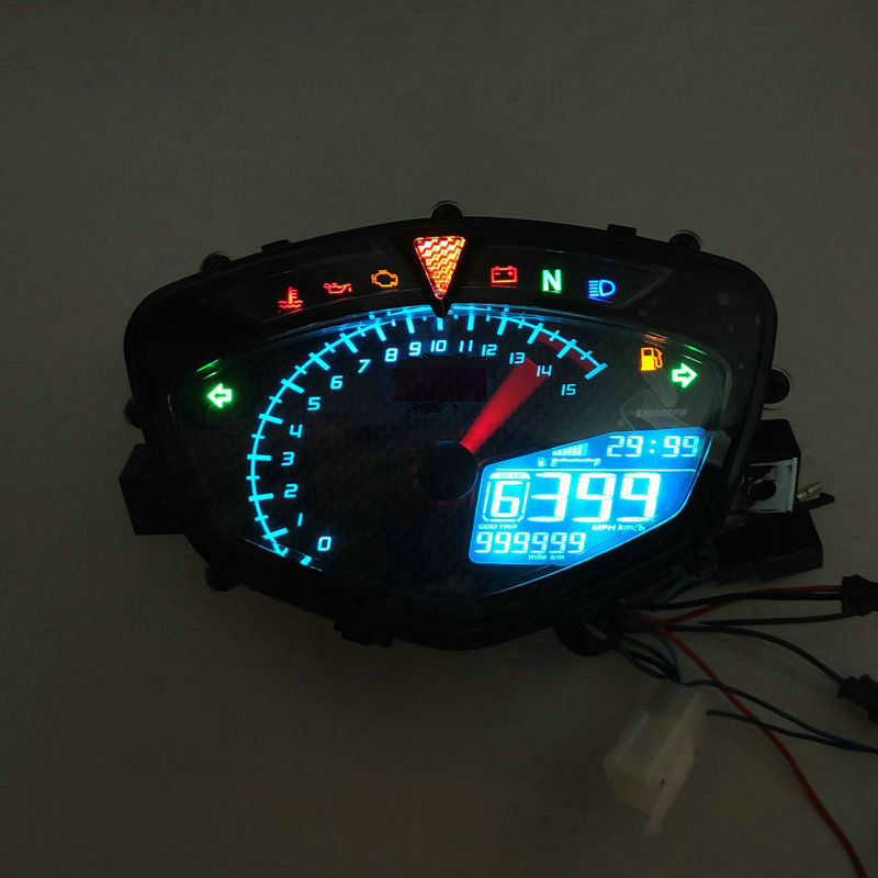 LC135 LCD instrument s kabelom za podešavanje, pokazivač okretaja i razine ulja, 12V, 1W, 7 boja prijelaza