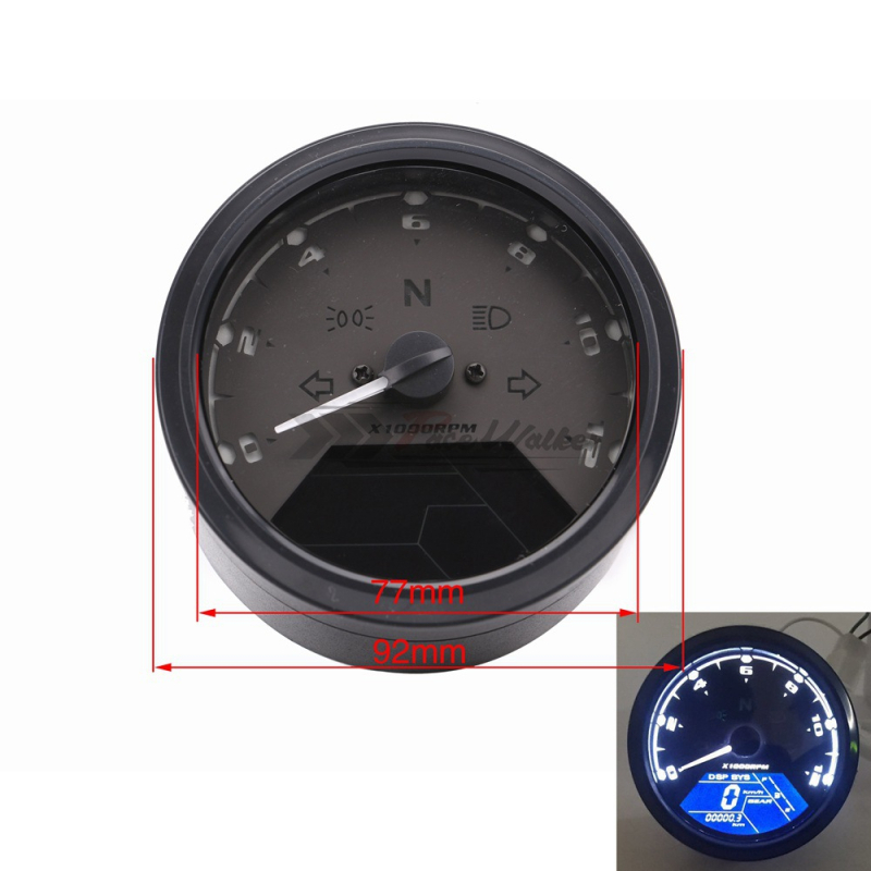 LCD ploča instrumenta za motocikl MLS002, 8-18V, opći modeli, od tkspeed, za modifikacije
