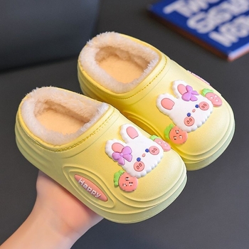 Dječje papuče za dom – sladak dizajn zeca (PVC gornji dio, PVC potplat, Unisex, Prozračan, Zimski stil)