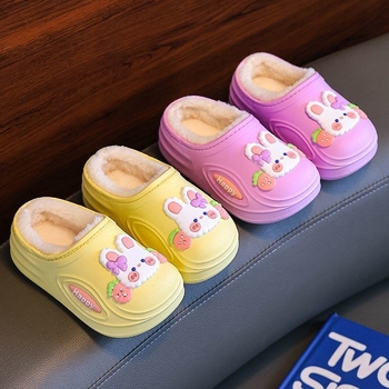 Dječje papuče za dom – sladak dizajn zeca (PVC gornji dio, PVC potplat, Unisex, Prozračan, Zimski stil)