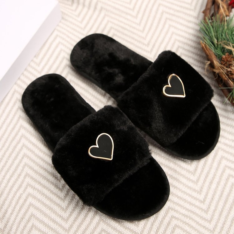Papuče za dom s otvorenim prstom, velur gornji dio, umjetno krzno podstava, gumeni potplat, slip-on, debljina potplata 0–3 cm