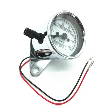 Motocikl retro instrument s dvostrukim odometrom, 12V, marka PARTS ABCD, model: odometar, namjena: instrument, prilagodba dostupna