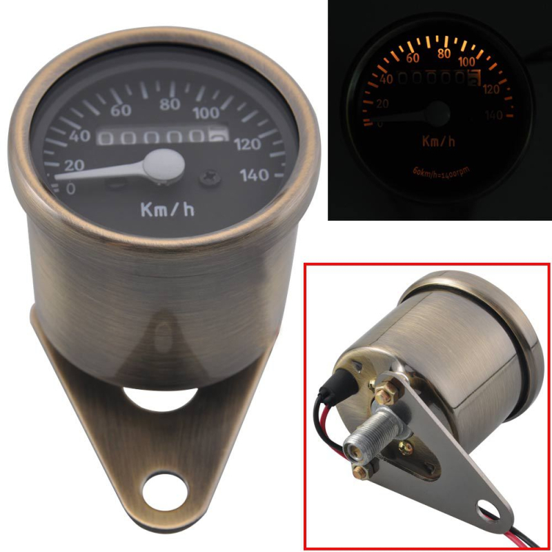 Motocikl LED tachometar i brzomjer - univerzalno, 12V, 24W, GA00167