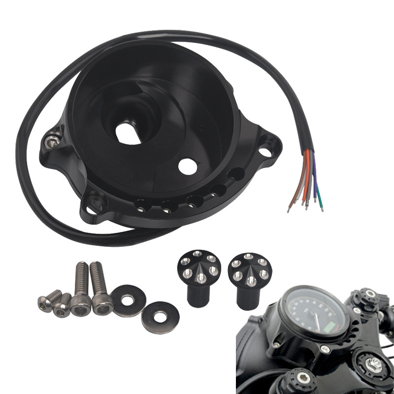 CNC nosač instrumenta s indikatorom za Harley XL883 – 12V, 50W, GA00149, TrichTu Mount, kompatibilno Harley Sportster 883/1200 XL883 XL1200, 1996-2016
