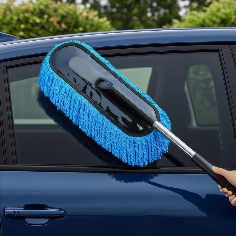 Četka za pranje automobila s odvojivim dizajnom, sklopiva teleskopna četka, fina vlakna + nano materijal, prilagodljivo