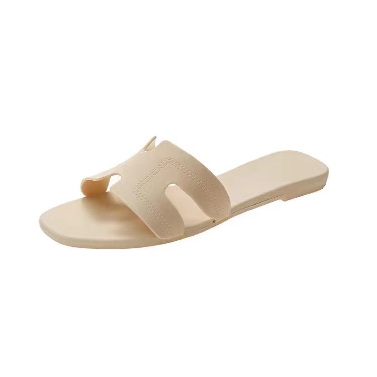 Ženske papuče s PVC gornjim dijelom i PVC đonom, slip-on, ravni đon, ljeto 2024