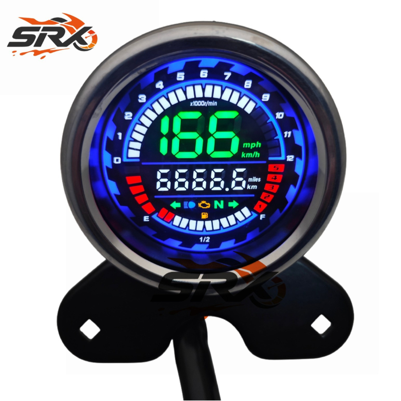 Univerzalni LED instrument ploča za motocikl s odometrom – SRX Prince of Storm, 12V, model Prince of Storm, universalna kompatibilnost