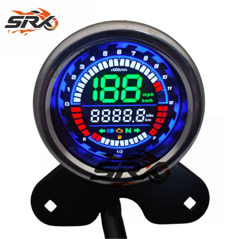 Univerzalni LED instrument ploča za motocikl s odometrom – SRX Prince of Storm, 12V, model Prince of Storm, universalna kompatibilnost