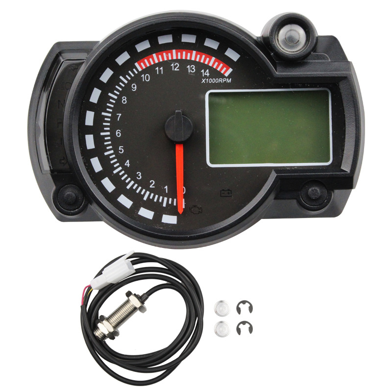 LCD instrument ploča za motocikl s odometrom i tachometrom, vodootporna, 12V, 35W