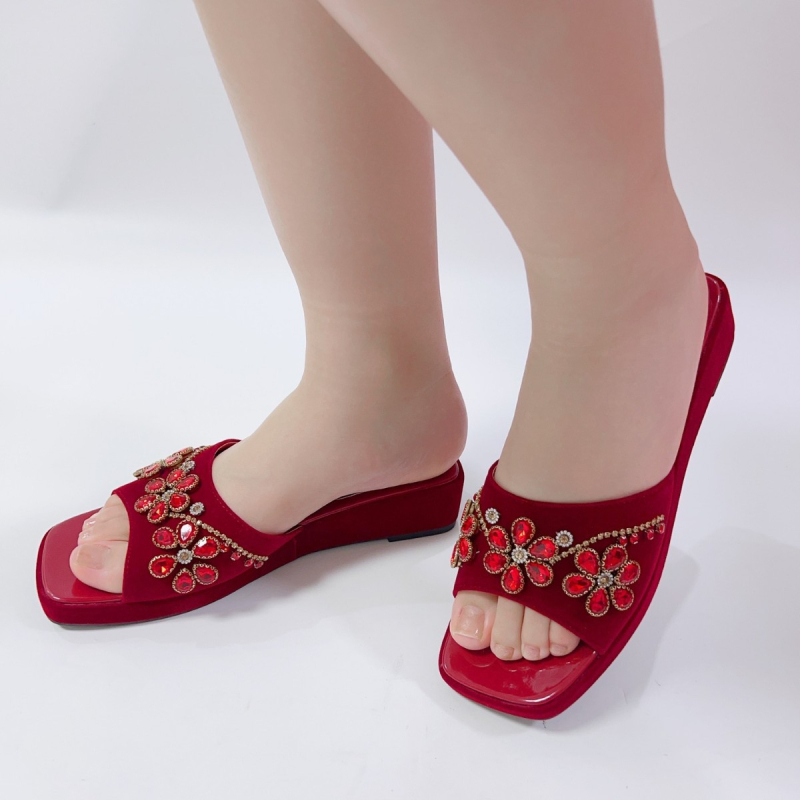 Ženske papuče s kvadratnim vrhom, moderan minimalistički stil, PU gornji dio, gumeni potplat, debljina potplata 3-5 cm
