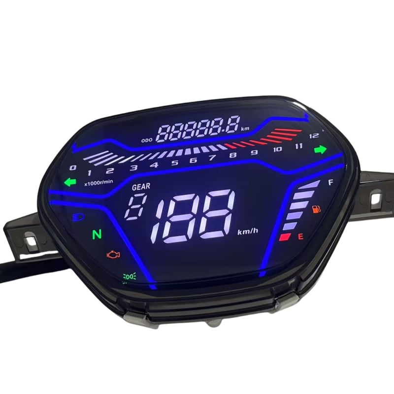Digitalni brzinomjer i tachometar s LCD instrumentom za Honda Wave100 (12V)