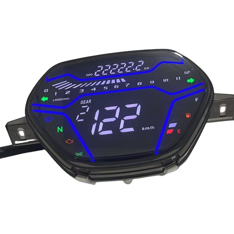 Digitalni brzinomjer i tachometar s LCD instrumentom za Honda Wave100 (12V)