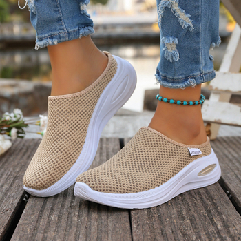 Ženske slip-on cipele s mrežastim gornjim dijelom, PVC đon, debljina đona 3–5 cm, minimalistički lagan dizajn