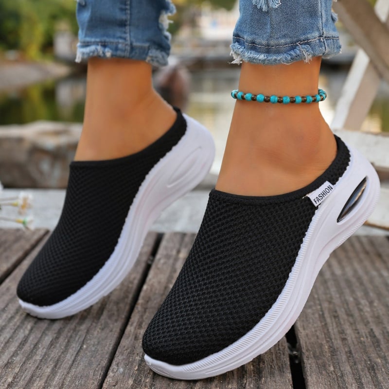 Ženske slip-on cipele s mrežastim gornjim dijelom, PVC đon, debljina đona 3–5 cm, minimalistički lagan dizajn