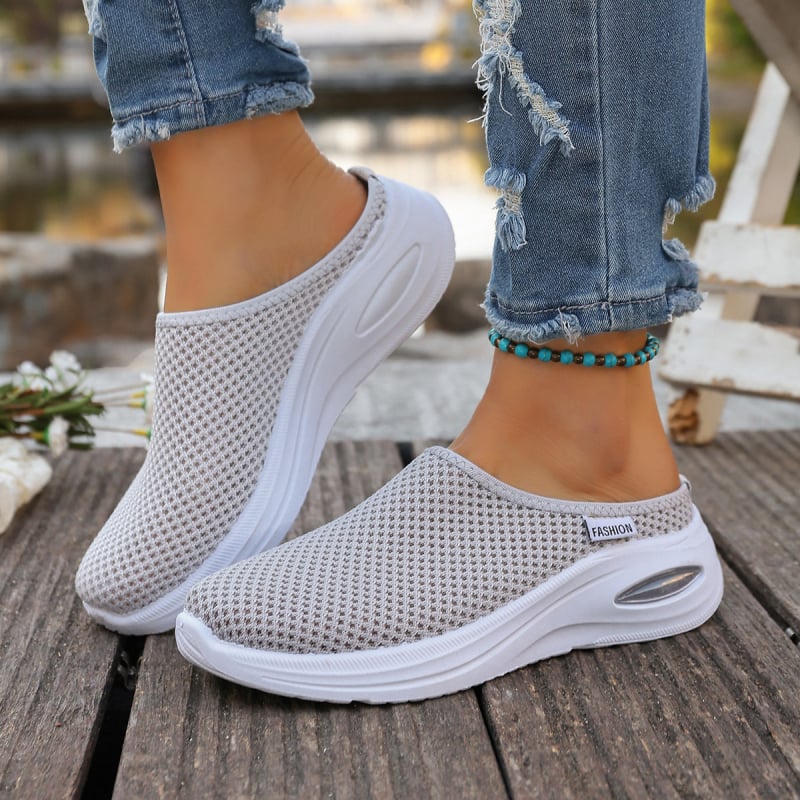 Ženske slip-on cipele s mrežastim gornjim dijelom, PVC đon, debljina đona 3–5 cm, minimalistički lagan dizajn