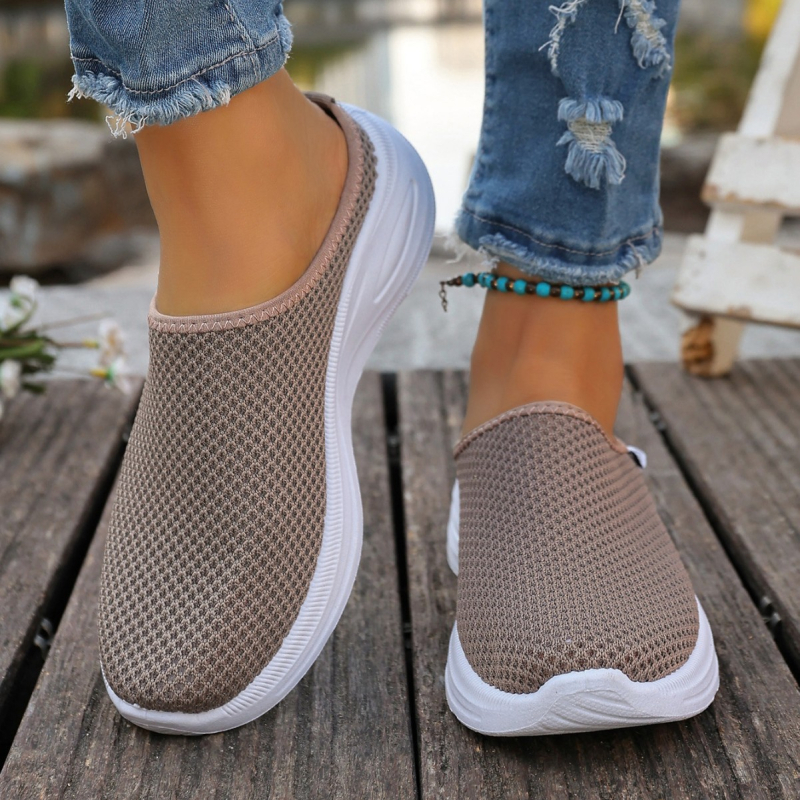 Ženske slip-on cipele s mrežastim gornjim dijelom, PVC đon, debljina đona 3–5 cm, minimalistički lagan dizajn