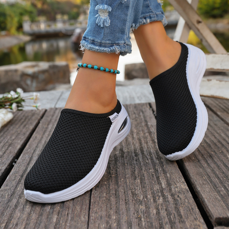 Ženske slip-on cipele s mrežastim gornjim dijelom, PVC đon, debljina đona 3–5 cm, minimalistički lagan dizajn