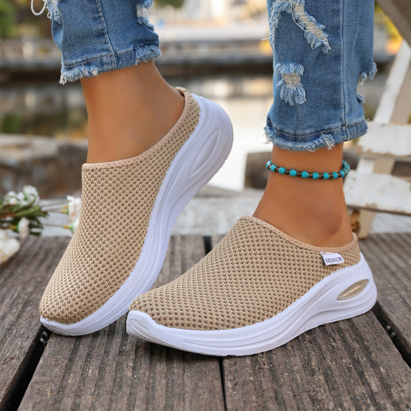 Ženske slip-on cipele s mrežastim gornjim dijelom, PVC đon, debljina đona 3–5 cm, minimalistički lagan dizajn