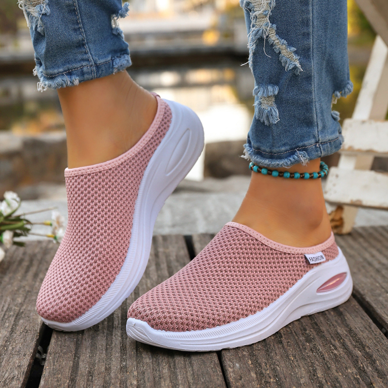 Ženske slip-on cipele s mrežastim gornjim dijelom, PVC đon, debljina đona 3–5 cm, minimalistički lagan dizajn