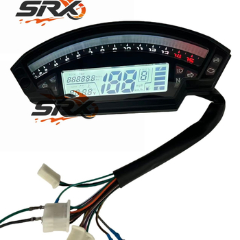 Instrument ploča motocikla s LCD brzinomjerom i LED digitalnim zaslonom, SRX Big Cow, 12V, univerzalni prilagođeni model