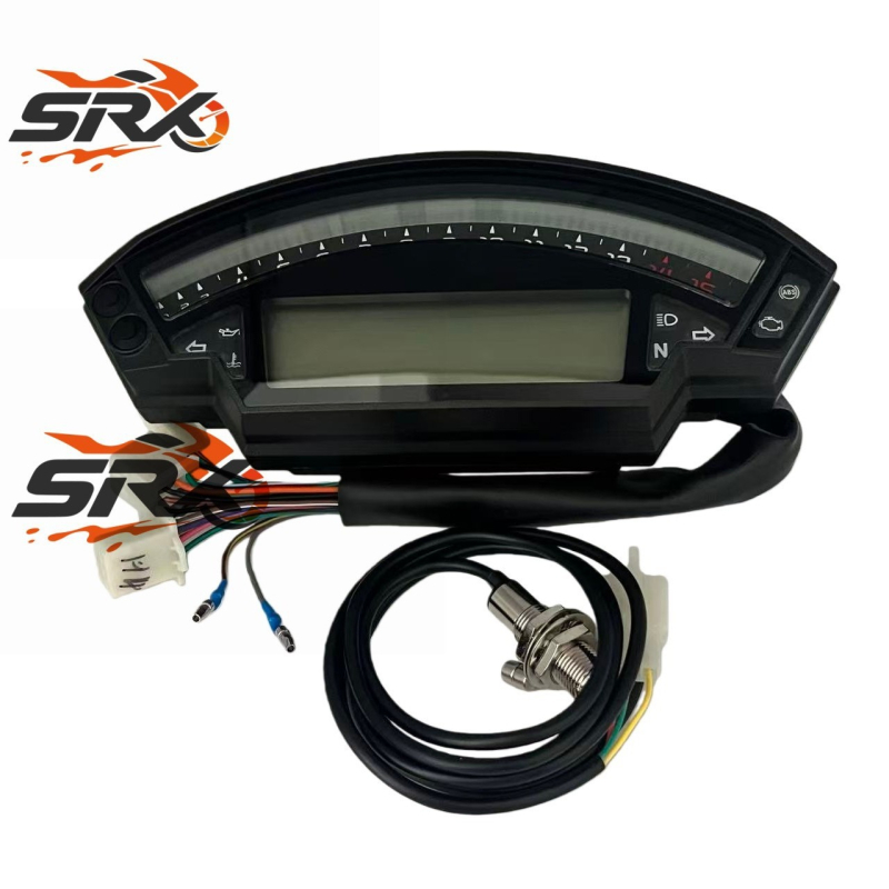 Instrument ploča motocikla s LCD brzinomjerom i LED digitalnim zaslonom, SRX Big Cow, 12V, univerzalni prilagođeni model