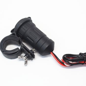 Két USB-s motoros töltő, 12-24V, 3.1A, vízálló, kormányrögzítéses, modell YJ-DS17 + 2013B, feszültségészlelés